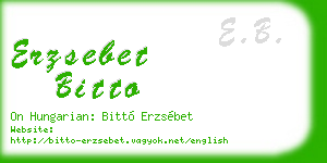 erzsebet bitto business card