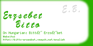 erzsebet bitto business card